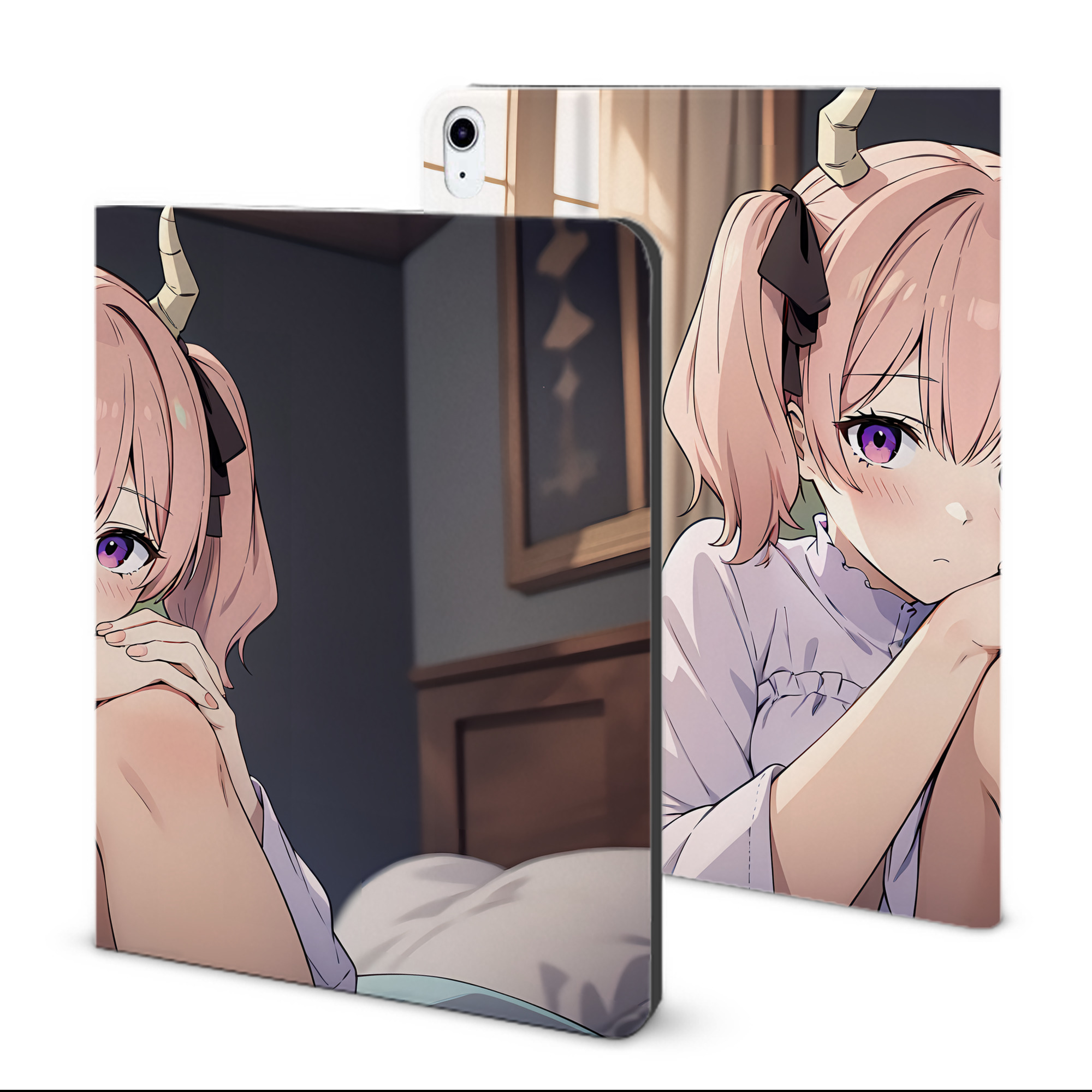 （画像用） 葬送のフリーレン Frieren IPad ケース ブック型 PUレザー TPU 耐衝撃 軽量 薄型 ペン収納なし 全面保護 IPad 各モデル対応
